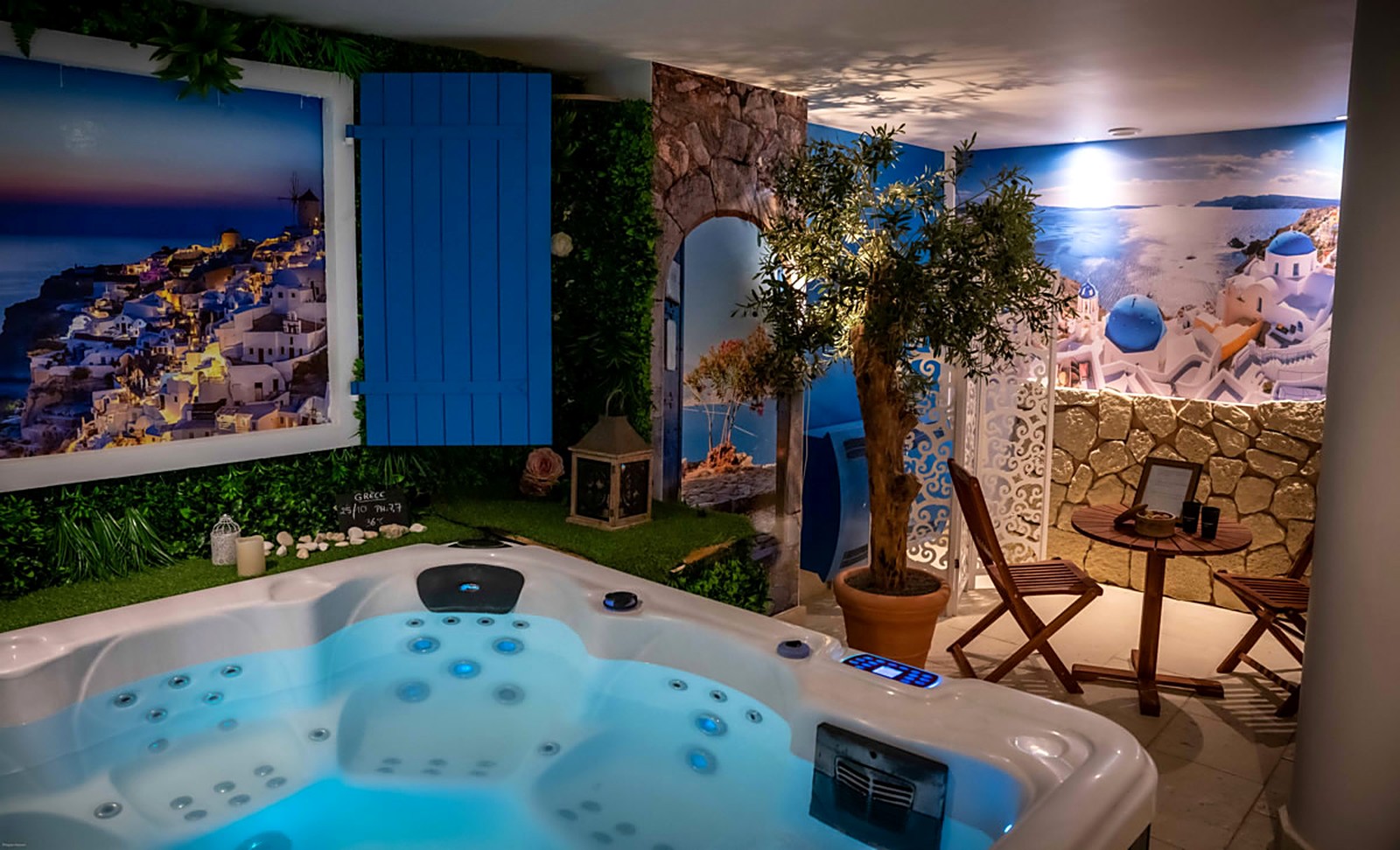 Salle de spa privative Santorin